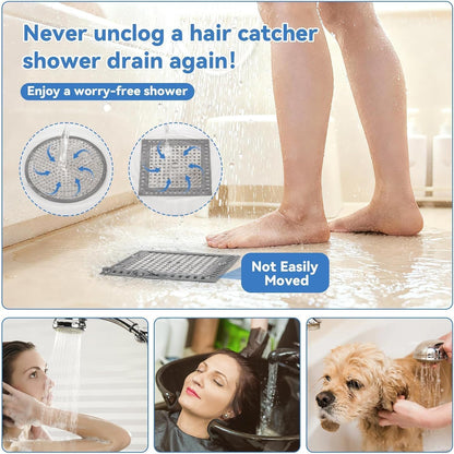 Shower Drain Hair Catcher,4.72",Hair Catcher for Bathroom Drain,Tub,Sink | Shower Drain Cover Protector,Easy Installation Clean,Prevents Clogged For Bathroom Shower Drain,Bathtub,Sink