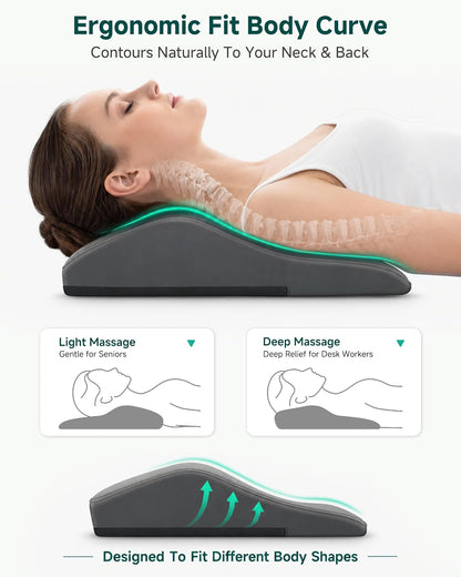 Snailax Back Massager with Heat,Shiatsu Massage Seat Cushion,8 Flexible Nodes Massage for Full Back Massage Chair Pad,Chair Massager for Office,Home Use