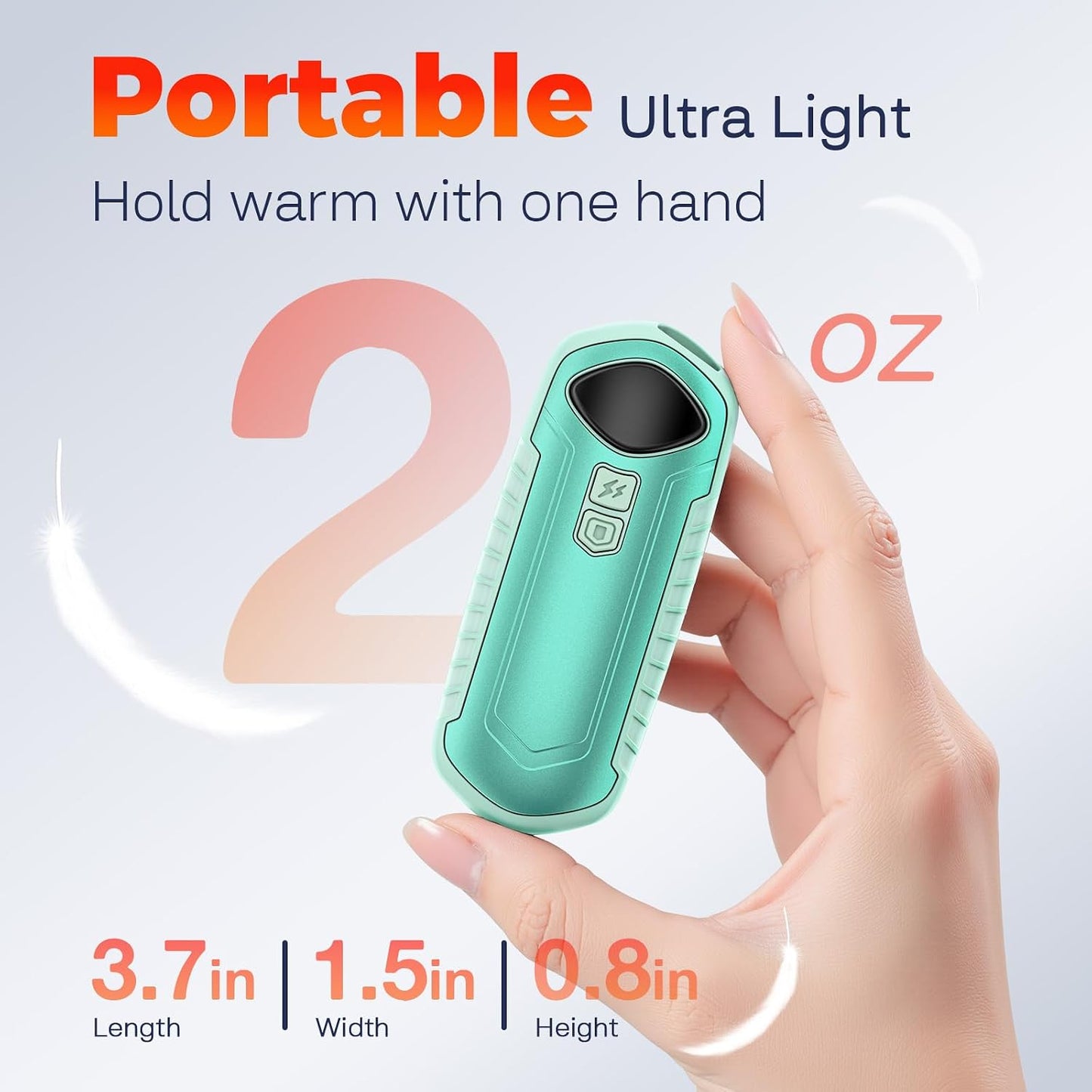 Hand Warmers Rechargeable 2 Pack, Electric Hand Warmer, 2-Second to 131°F with 5 Heat Levels, USB-C Portable Pocket Heater Handwarmers, UL Certified for Camping, Hunting, Gifts for Women Men