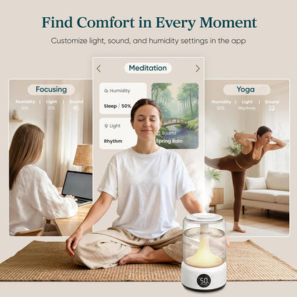 Levoit Top Fill Humidifiers for Bedroom, 2.5L Tank for Large Room, 25dB