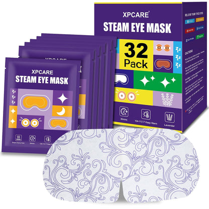 XPCARE 32 Pack Steam Eye Mask Disposable for Dry Eyes Cornea Care-Unscented