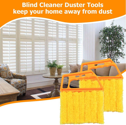 3PCS 6.3 Inch 7-Finger Microfiber Vent Cleaning Brushes, Orange | PP handles, detachable washable cloths, reusable design, reaches narrow grille gaps, automotive cleaning tools