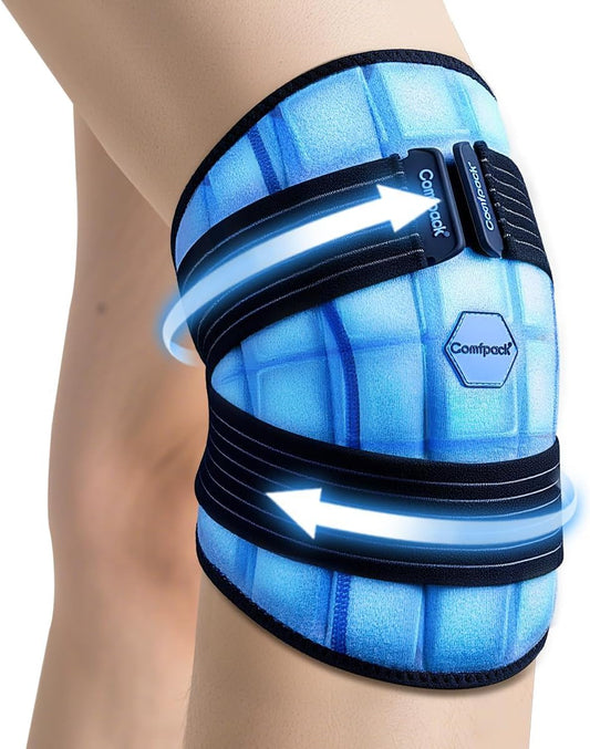 Comfpack Knee Ice Pack Wrap, 2 Hours Ice Pack for Knee Replacement Surgery