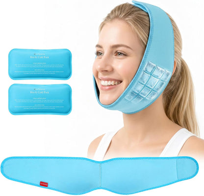 Comfytemp Wisdom Teeth Ice Pack Head Wrap, Gel Face Ice Pack for TMJ Relief