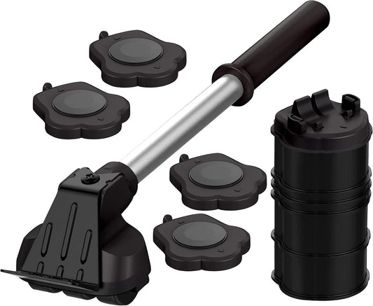 Heavy Duty Furniture Lifter with 4 Sliders for Easy and Safe Moving, Appliance Roller Suitable for Sofas, Couches and Refrigerators, Adjustable Height