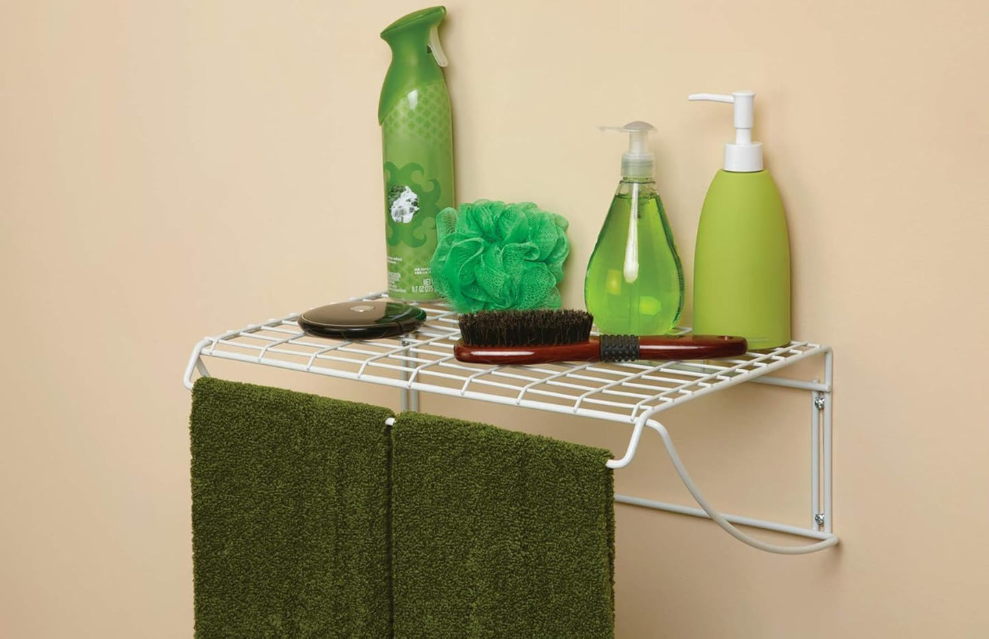 ClosetMaid 8278 18-Inch Wide Laundry Utility Hanger Shelf, White