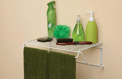 ClosetMaid 8278 18-Inch Wide Laundry Utility Hanger Shelf, White