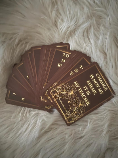 The Ritualist Method Card Deck, 52 Soft Touch Daily Affirmation Cards with an Engraved Wooden Stand in a Giftable Rigid Magnet Closure Box for Calm, Confidence, Mindfullness and Self Care