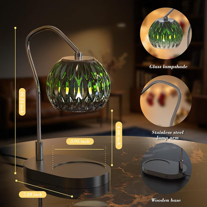 Modern Minimalist Wax Warmer for Jar Candles, Timer & Dimmer | Modern minimalist style. Timer & dimmer safe melt. 2 bulbs & heat-proof base. Perfect for living room, bedroom, or office.