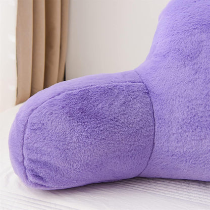 A Nice Night Ivory Reading Pillow, 18.5" Bed Wedge Pillows with Arms
