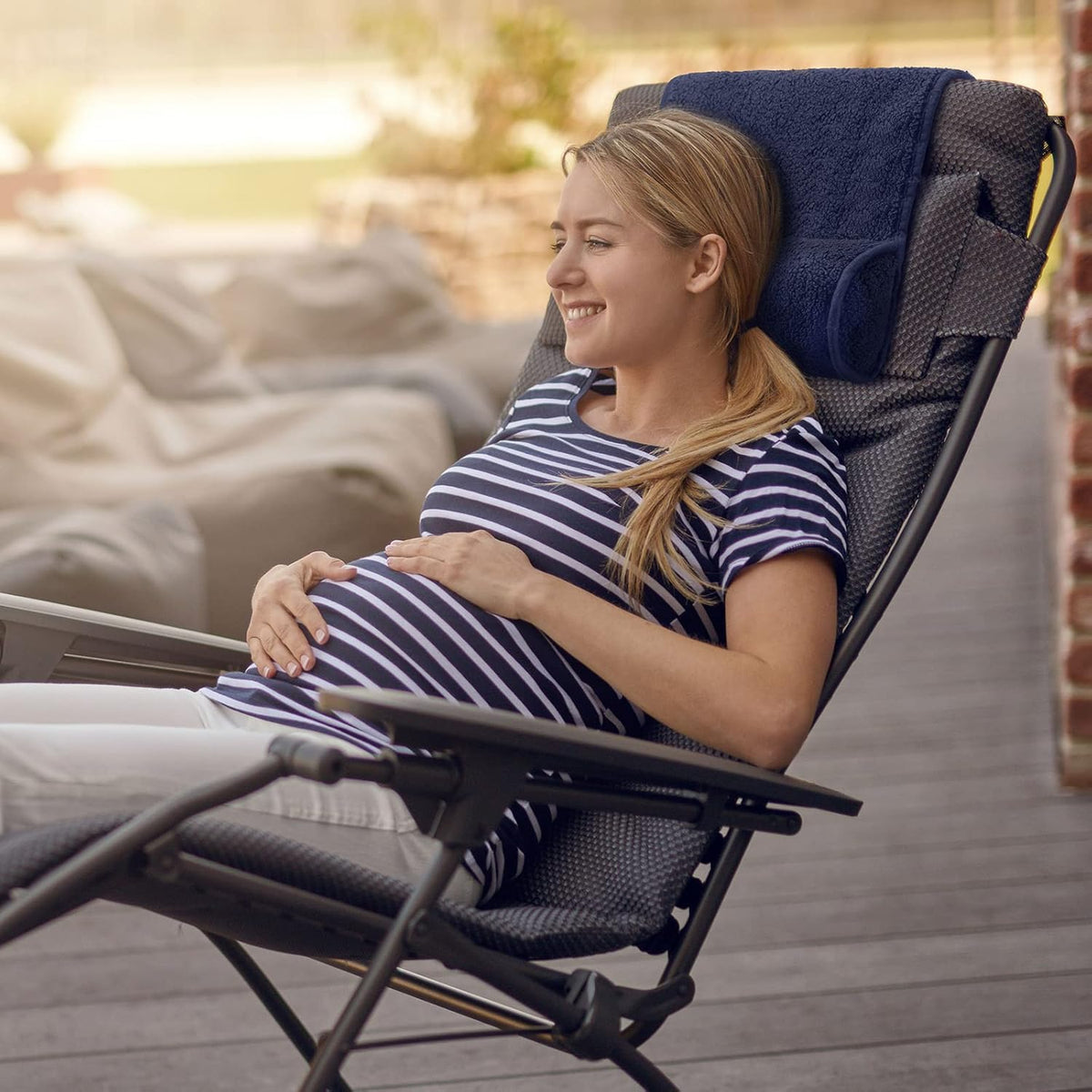 Weysat Head Neck Pillow for Recliner Chair Head Rest Roll, Gray