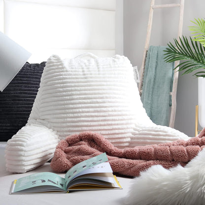 Clara Clark Reading Pillow for Bed Adult – Back Pillow for Sitting in Bed, Standard Bed Pillows for Sitting Up, Foam Chair Pillow, Sage Green Rest Pillow