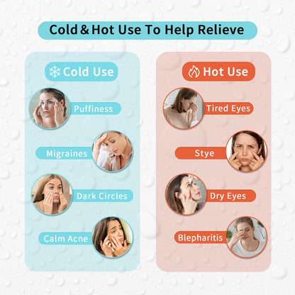 2PCS Cooling Eye Mask Gel Eye Mask, Reusable Hot Cold Therapy