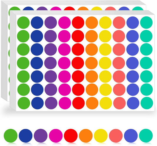 4200 Pcs Colored Dot Stickers, 3/4 inch Round Color Coding Labels, Circle Stickers Labels Sticky Dots Stickers for Toddlers, Organization in Office, Classroom, Home Teaching Events, Garage Sales Etc