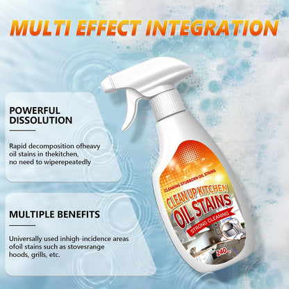 New Upgrade Kitchen Cleaner, Clean Up Kitchen Oil Stains Spray, Multi-purpose Oils Stain Cleaner, Clean Up Kitchens Oil Stains(240ml/8.45oz)