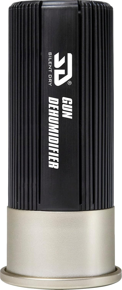 SILENT DRY Cordless Gun Safe Dehumidifier – Reusable Mini Dryer for up to 40L – Fast Rechargeable & Moisture Removal for Guns, Closet, Cabinet, Camera, up to 40L Safe, Shotgun Jr. – BLACK (1 Pack)