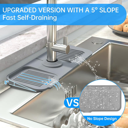 NiHome Silicone Faucet Splash Guard, Kitchen Sink Splash Guard, Sink Protectors for Kitchen Sink, Faucet Mat for RV Bathroom Laundry Room Kitchen, Fits Faucets up to 2.5 Inches