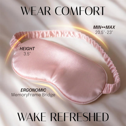 OLESILK 100% Mulberry Silk Sleep Mask for Women - Zero-Pressure Blackout