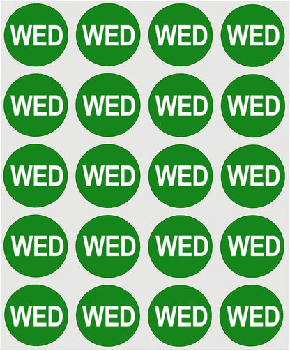 1 Inch Assorted Removable Week Kit Day Labels, 420/Pack | Removable Day-Of-Week Food Rotation Labels for Kitchens, Restaurants, Catering, Meal Prep and Inventory Made in USA