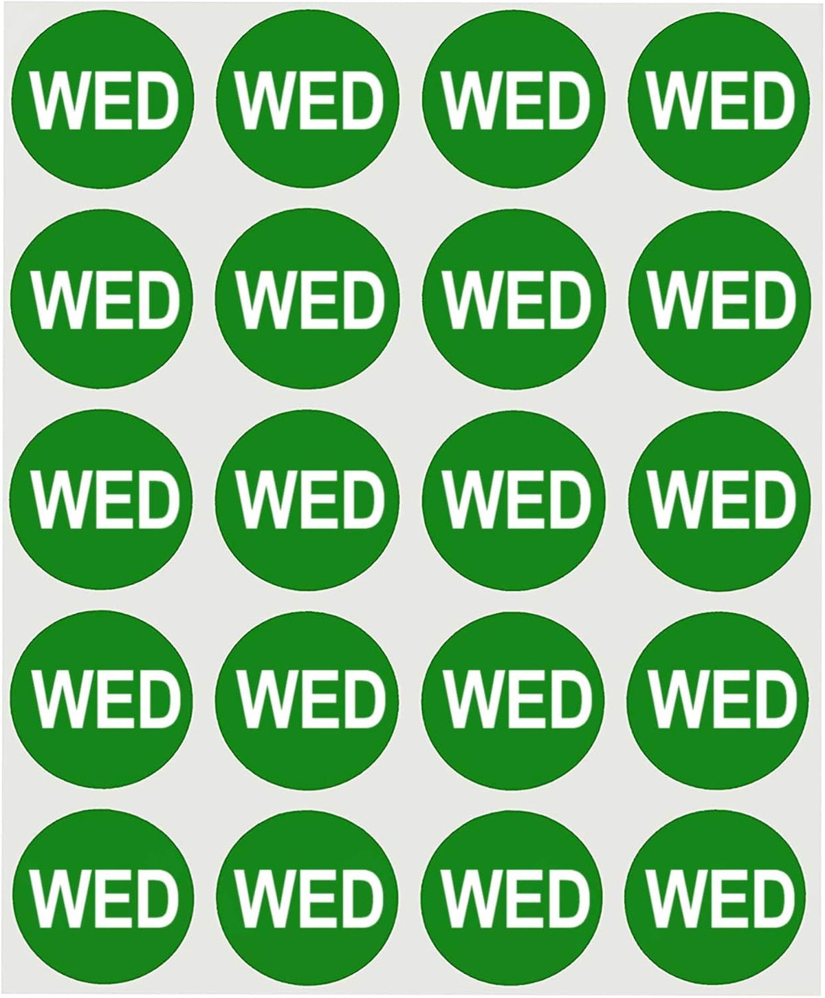 ChromaLabel 1 Inch Assorted Removable Week Kit Day Labels, 420/Pack