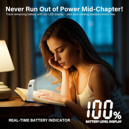 KTEBO 2 Pack Rechargeable Book Light Clip-On Reading Light for Books in Bed | 9 eye-friendly modes from 3 color temperatures and 3 brightness, USB-C up to 30 hrs - Black & Black