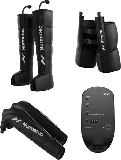 Hyperice Normatec 3 Legs Compression Boots Full Leg Recovery Size Standard | Relieve Muscle Aches Pain | Reduce Tension Swelling | 7 levels | Increase Circulation | ZoneBoost | FSA-HSA Eligible | TSA