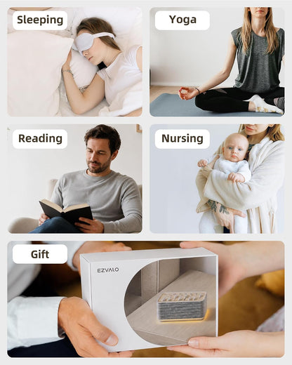 White Noise Sound Machine for Sleep, Gifts for Women | 255+ Natural Sound Combinations, Breathing Night Light with Sleep Timer, Volume Control, Rechargeable Bluetooth Speaker