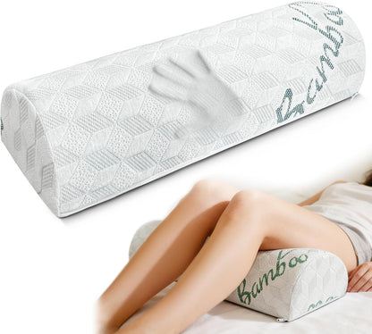 Semi Roll Pillow for Legs, Knees, Lower Back and Head, Lumbar Support Pillow for Bed, Sleeping,1 Pack,7.8”x 20.4”x 4.8”