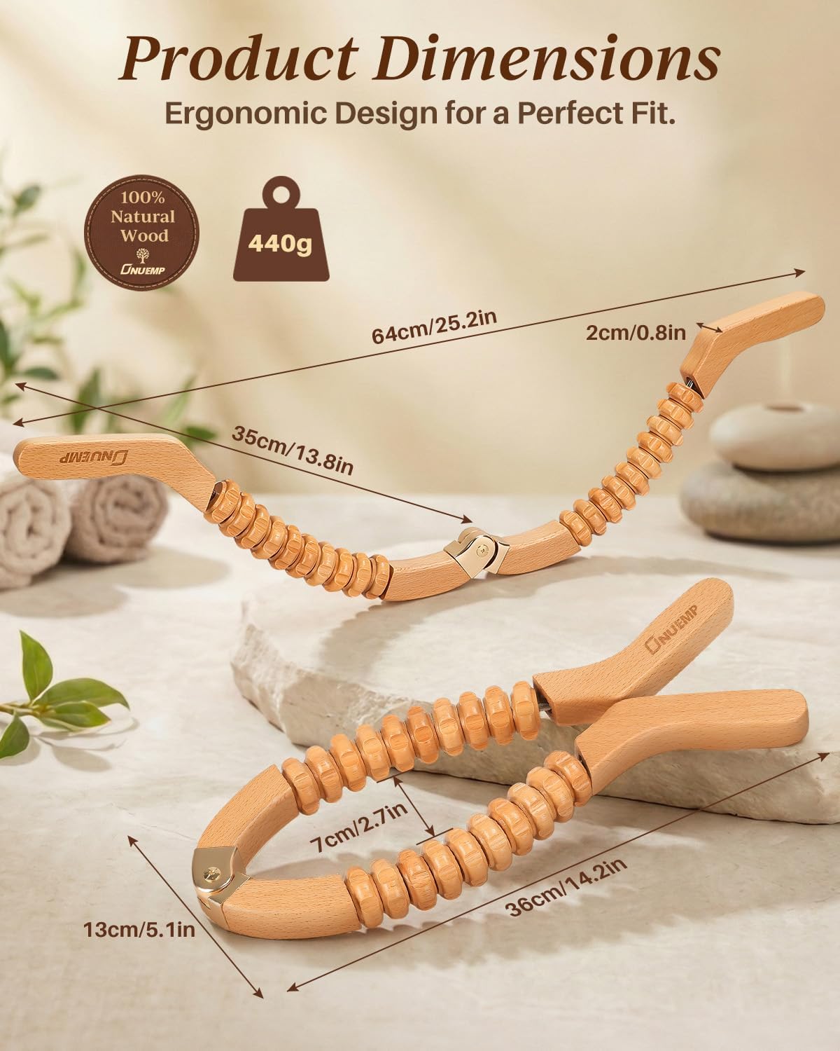ONUEMP Leg Muscle Roller Lipedema Massagers for Thigh Calve Waist Buttock