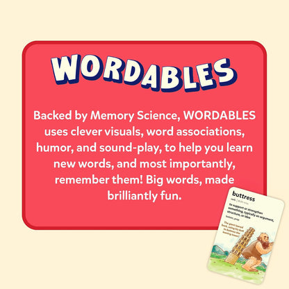 Skillmatics Vocabulary Flash Cards, SAT Prep – Wordables Level 3 | Screen-Free, Spelling Game, Learn 100 words with Wordplay, Visuals, & Soundplay, Learning Gift for Ages 8, 9, 10 & Up