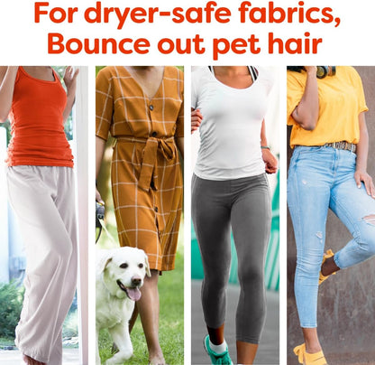 Bounce Pet Hair and Lint Guard Mega Dryer Sheets with 3X Pet Hair Fighters, Fresh Scent, 180 Count