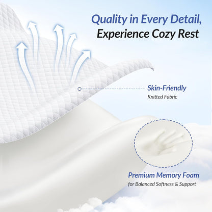 ZIKEE Adjustable Wedge Pillow Headboard Set for Sleeping & After Surgery | Ergonomic Reading Pillow for Sitting in Bed, Back Pain Relief & Leg Elevation, Bed Wedge with Premium Memory Foam, Soft Cover