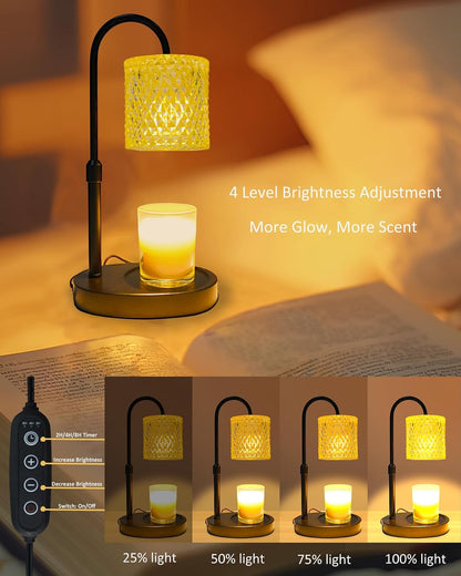 Candle Warmer Lamp with Timer Dimmer Adjustable Height, Birthday Gifts for Women, Candle Warmer for Jar Candles House Warming Gifts New Home Decor