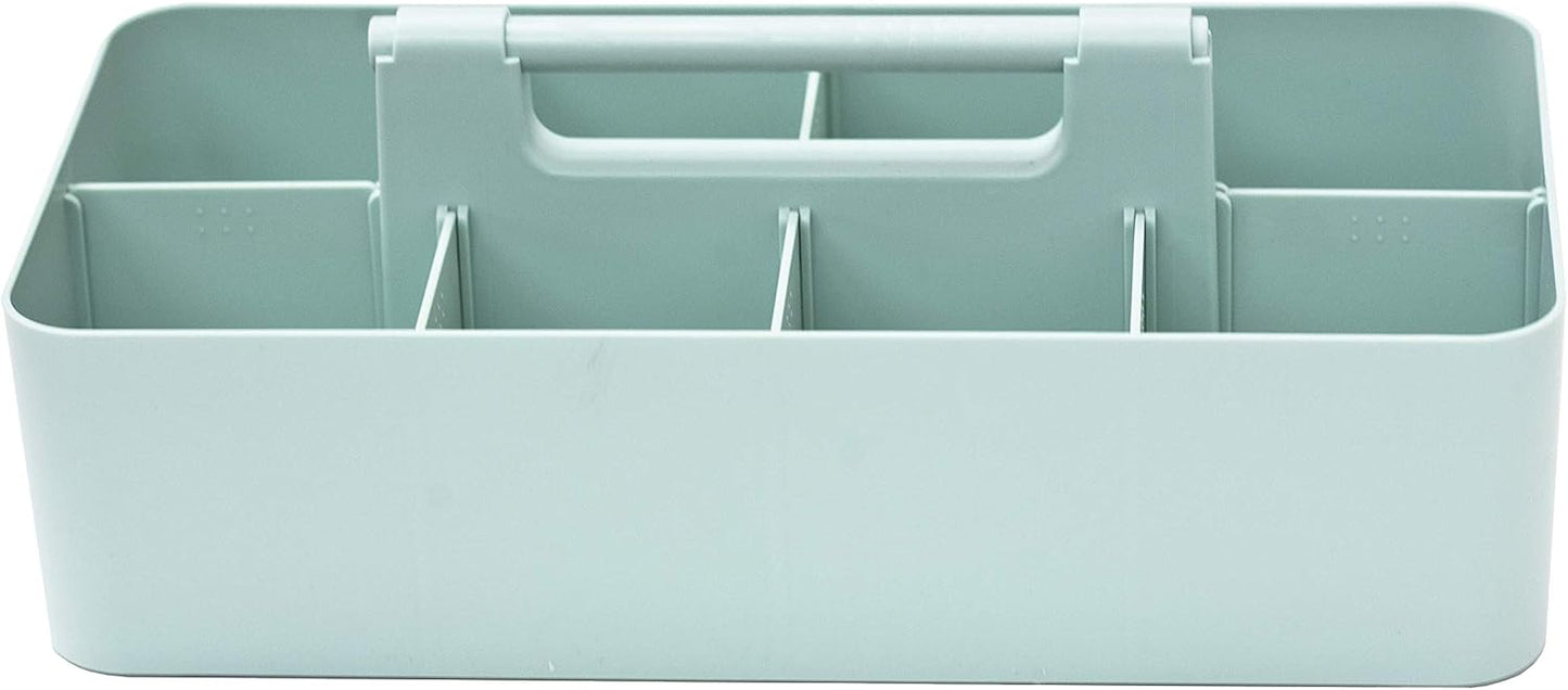 Portable Caddy American Made, DIY Dividers, 8 Compartments, Supply Organizer, Portable Tote Basket with Handle Storage Organizer Bathroom, Office, Crafts, or School Supplies