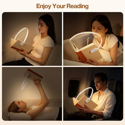 ROOKIELEDS Full-Page Reading Light, 70-Hour Rechargeable Clip-on Book Light