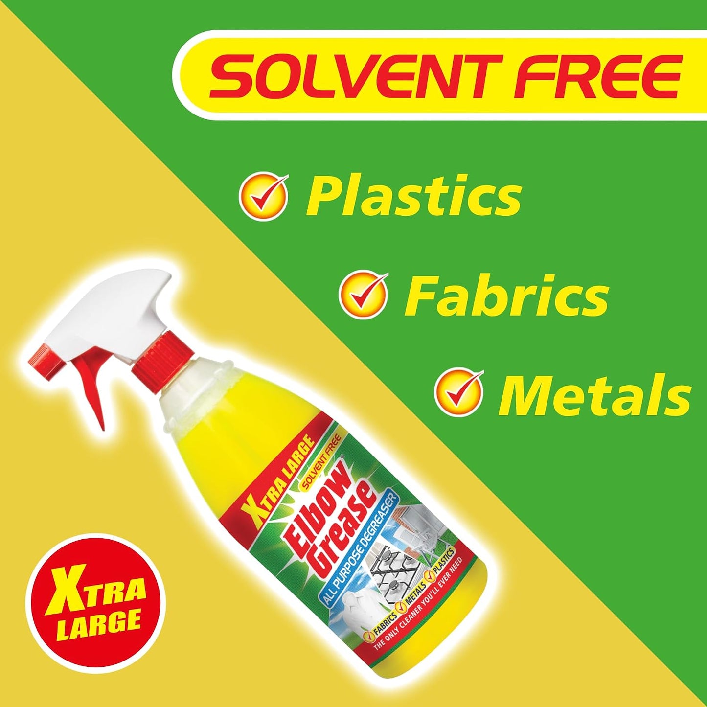 Elbow Grease All Purpose Degreaser Spray – Extra Large (1 Litre) | Removes Grease & Oil from Kitchens & Bathroom Surfaces, Outdoor, Vehicles & Fabrics