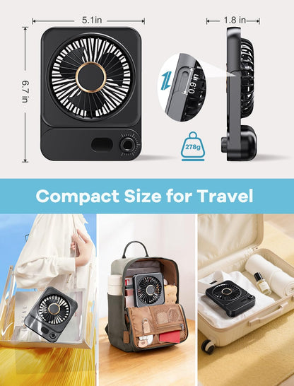 Shintrend Cruise Approved Portable Fan with Magnetic Mount, Rechargeable Cabin Fan with 100 Speeds for Ceiling or Wall, Quiet Cooling for Cruise Travel, Cruise Ship Essentials– White