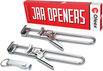 Oleex Jar Opener for Weak Hands with Keychain Bottle Cap Opener. Easy Jar Opener for Seniors with Arthritis or Kids Jar Openers. Jar Gripper Tight Lid Opener and Bottle Opener Kitchen Gadgets