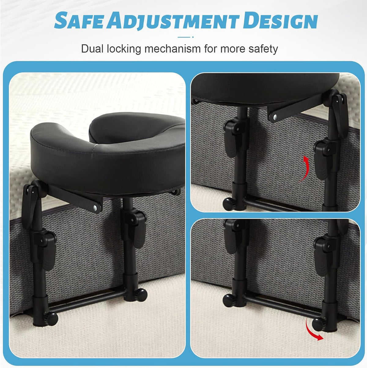 Massage Headrest for Bed, Head Holder & Face Cradle with Face Down Pillow