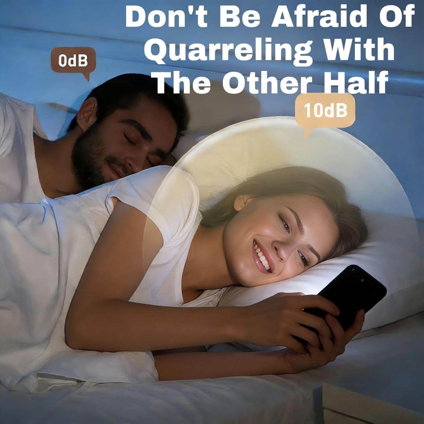 Bone Conduction Pillow Speaker | Under Pillow Bluetooth Speaker for Sleeping Private Sleep Speaker with 11 White Noises TF Card Slot – Ideal for Late-Night Scrolling Without Disturbing Partner