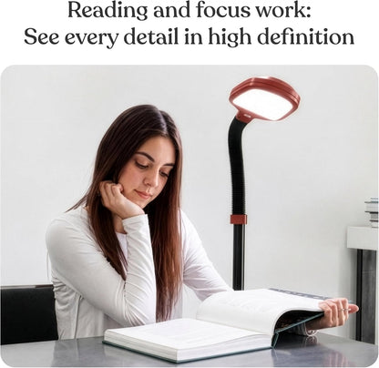 Brightech Litespan - Bright LED Floor Reading Lamp for Over Chair Crafts and Reading, Esthetician Light for Lash Extensions, Gooseneck Adjustable Standing Lamp for Living Room, Bedroom, Office - Black