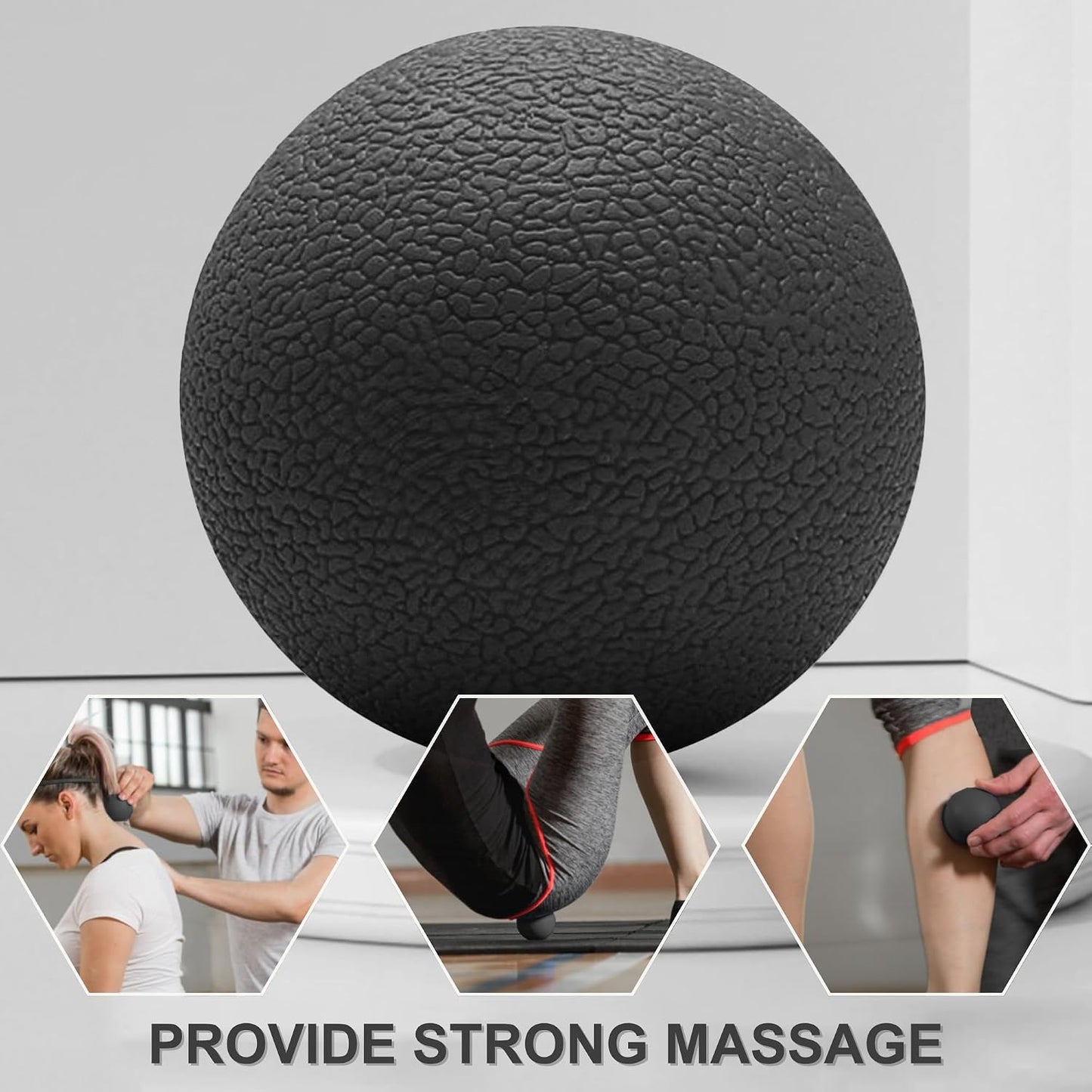 LEZER Trigger Massage Point, Manual Massage Ball, Muscle Knots Relief Tool, Myofascial Release, Physical Therapy, Deep Tissue Back Massage, Plantar Fasciitis, 2.9 in x 2.1 in (Green)