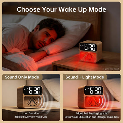 AuroraCalm Extra Loud Alarm Clock for Heavy Sleepers with 115dB Alarm