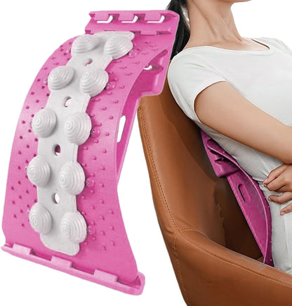Adjustable Back Stretcher - 4 Level Lumbar Board, Manual Spinal Massager, Ergonomic Muscle Comfort Design, Figure Correction Tool, Shoulder Nerve Relaxation, Slouching Prevention Aid, Home Remedy Use