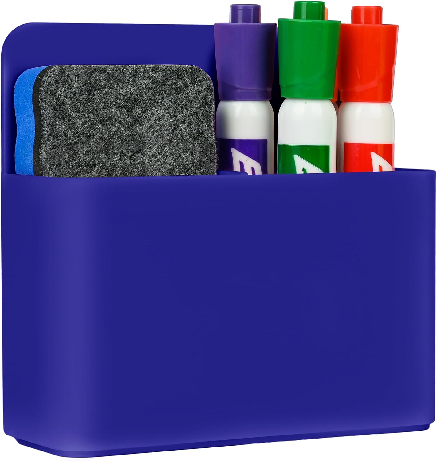 Magnetic Dry Erase Marker Holder - Multi-Surface Pen & Marker Holder for Fridge, Whiteboard, Locker - School, Office, Home - 1 Pack, Black
