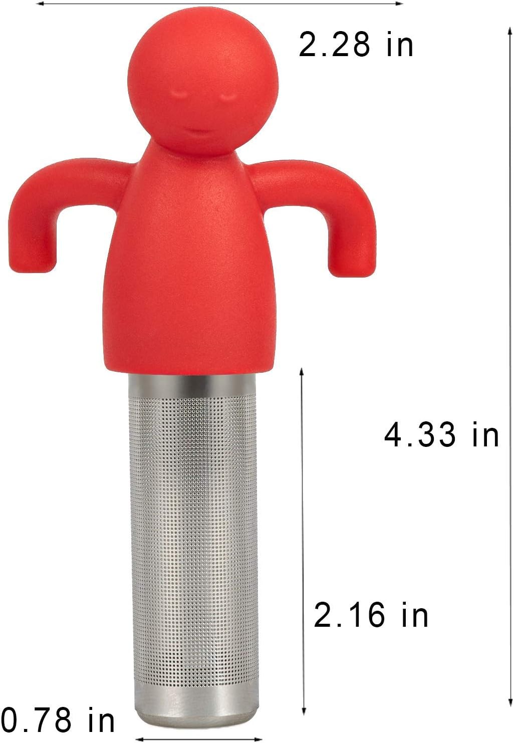 Leden Tea Infuser for Loose Leaf Tea Extra Fine Mesh Tea Steeper Gray