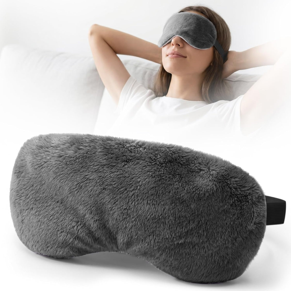 MORLIDEN Heated Eye Mask for Dry Eyes & Stye - Microwavable Warm Compress