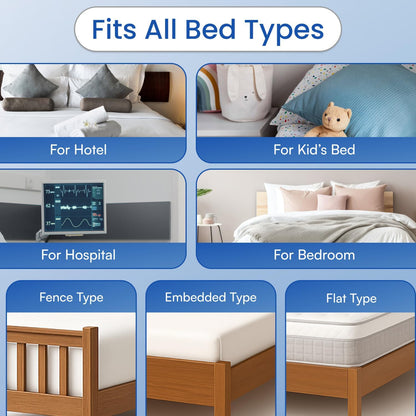 Bed Sheet Holders for Corners - Non Slip Mattress Sheet Gripper - Universal Sheet Holders - No Damage Bedding Holder - Strong 55kg Hold - Easy One-Time Installation - White Sheet Tucker Included