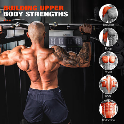 HPYGN Two Foots Pull Up Assistance Bands, Heavy Duty Resistance Band for Pull Up Bar, Adjustable Weight/Size with Fabric Feet/Knee Rest, Bands for Pull Up Assist for Strength Training, Pull Up