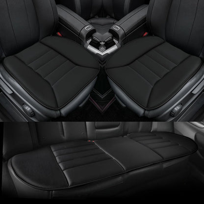 kingphenix Memory Foam Car Seat Cushion for Driver and Office Chair Comfort | 1.2-Inch-Thick Memory Foam Seat Pad, Soft, Breathable Fabric, Non-Slip Silicone Bottom for Long Drives and Office Use, Black